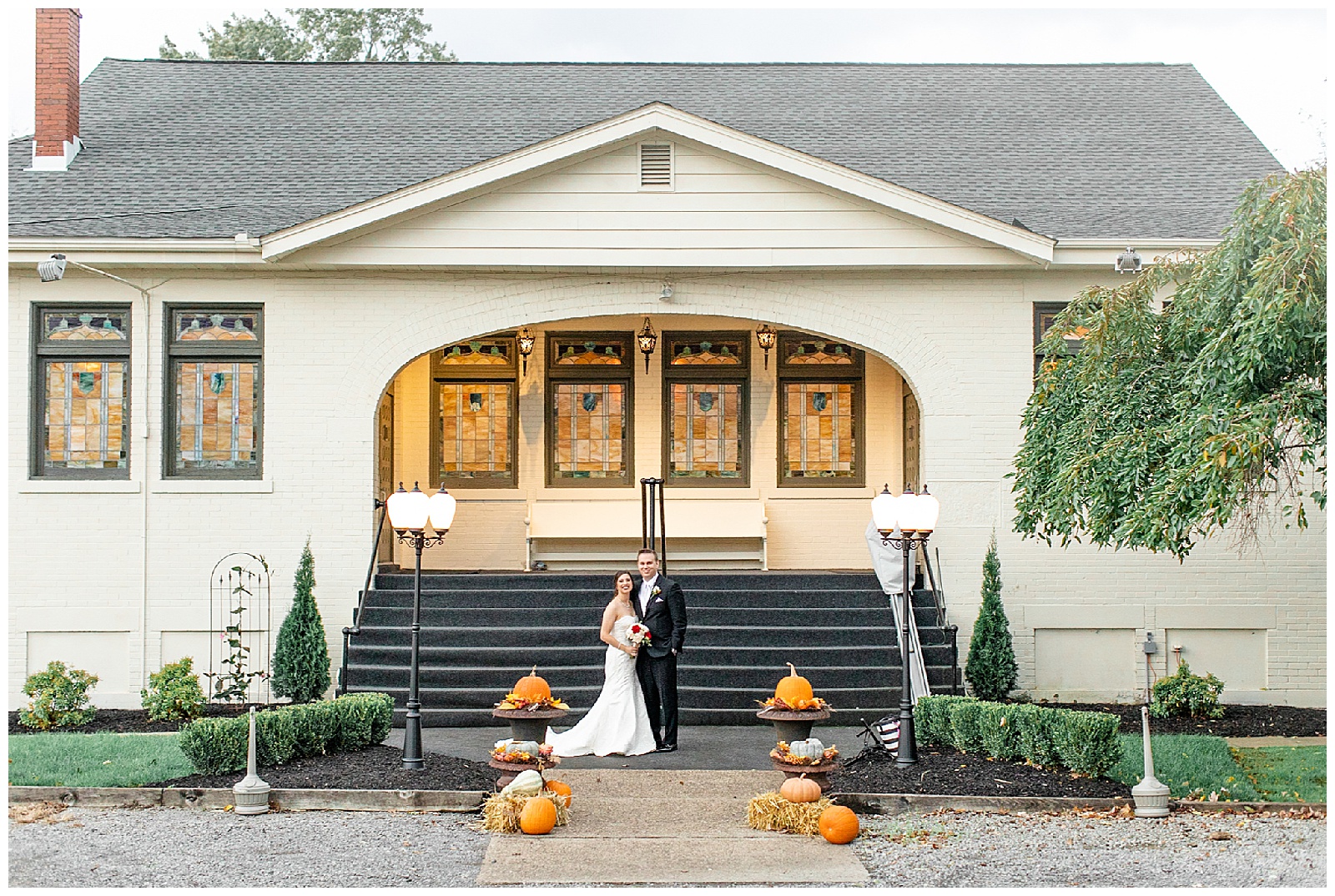 Fall wedding with pumpkins at The Camelot Banquet Hall