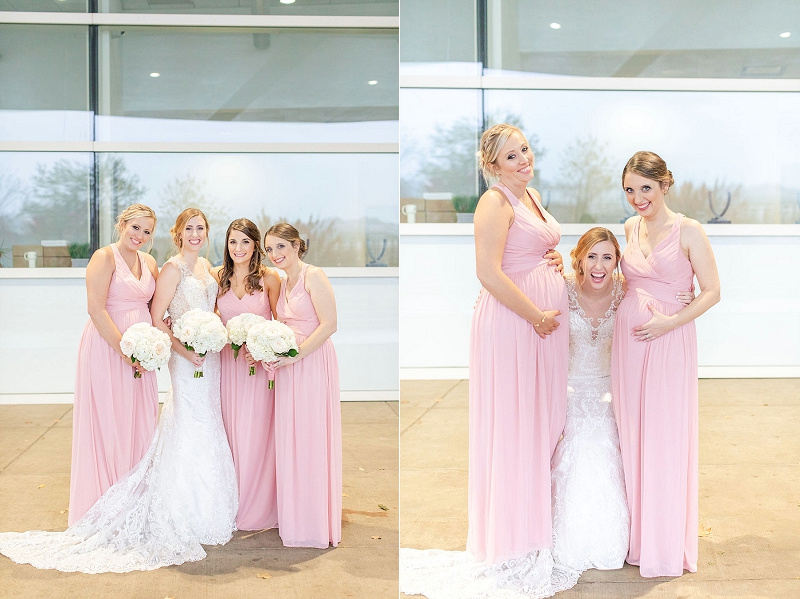 bridesmaids with bride pittsburgh hotel wedding
