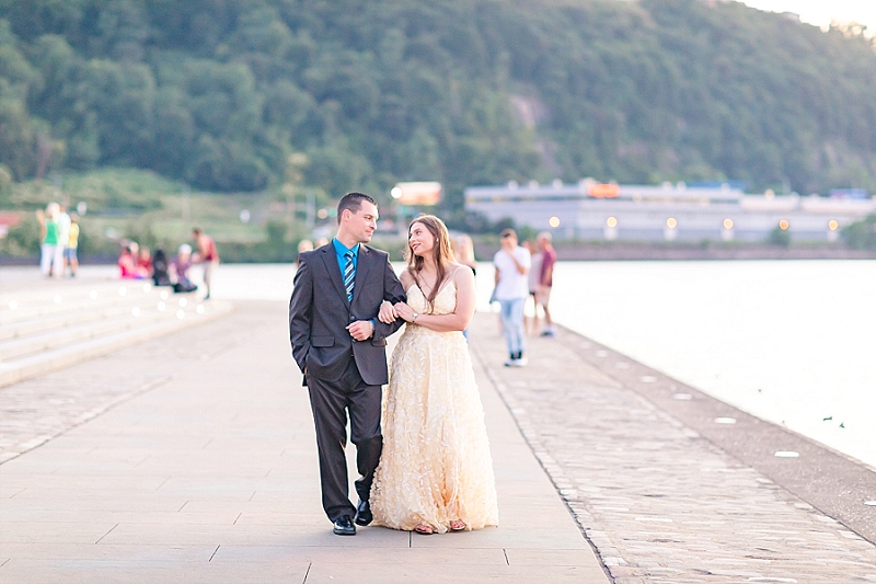 point state park engagement photos